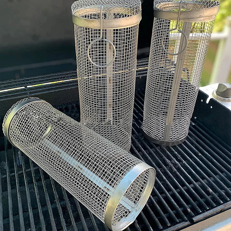 InMyKitchen - BBQ Rolling Grilling Basket