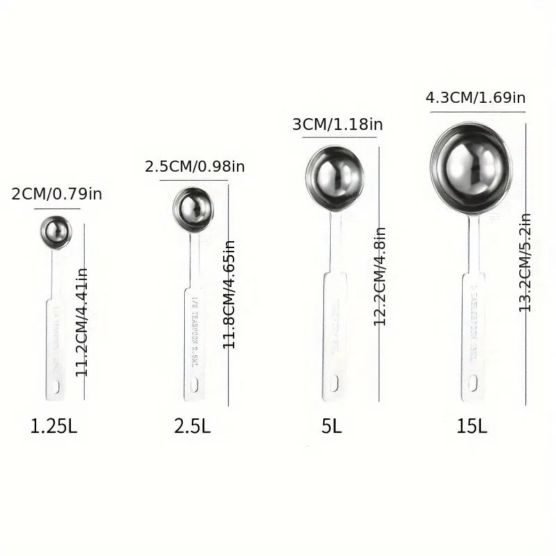 InMyKitchen - 4pc Stainless Steel Measuring Spoon Set