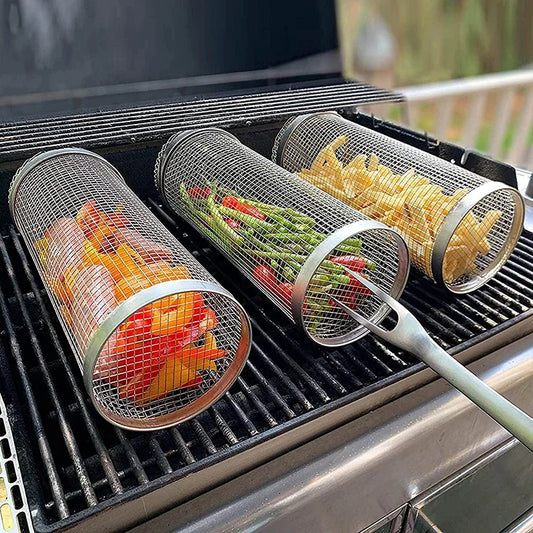 InMyKitchen - BBQ Rolling Grilling Basket
